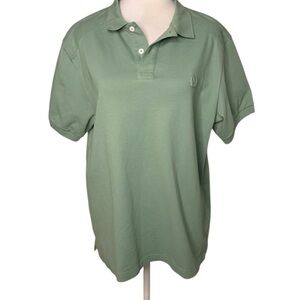 Jott Men’s XL Cotton Blend Sage Green Collared Preppy Casual Short Sleeve Shirt